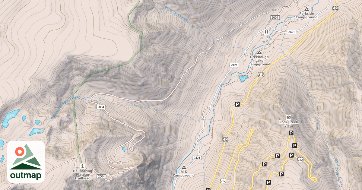 Map of HELLROARING CREEK