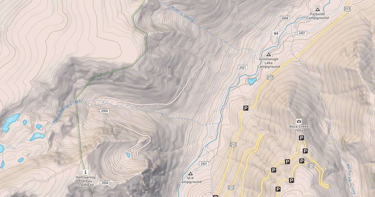 Map preview of HELLROARING CREEK