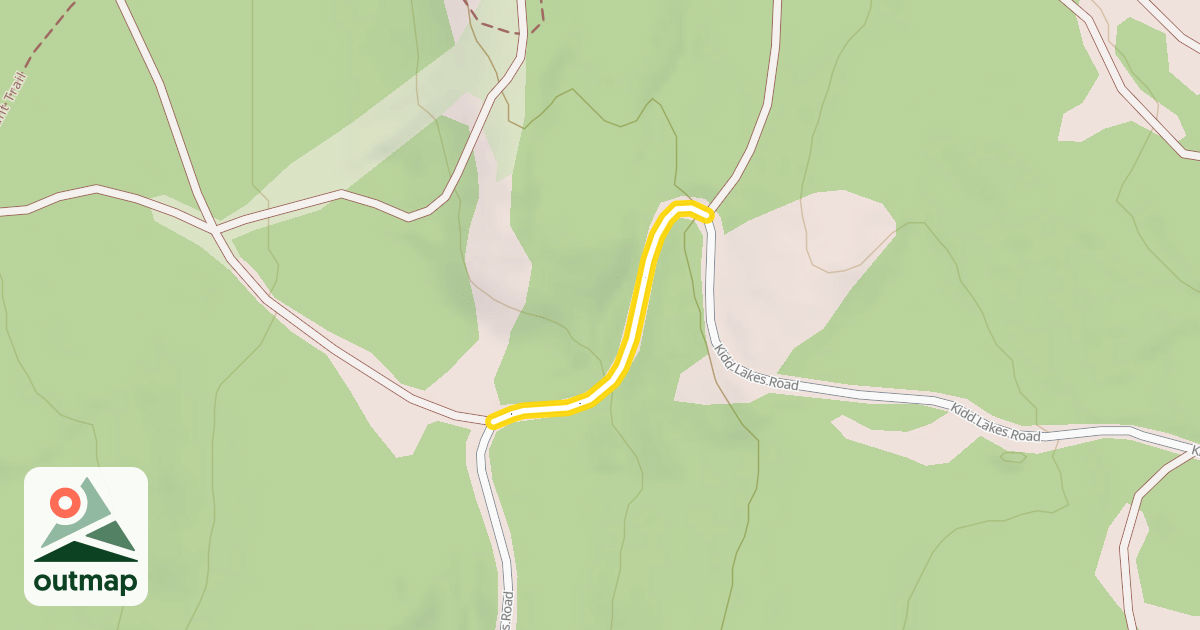 Map of Kidd Lakes Road
