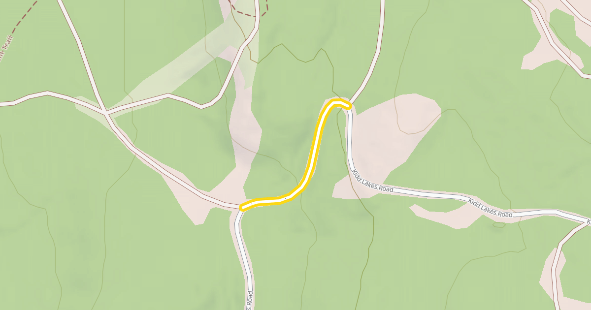 Map preview of Kidd Lakes Road