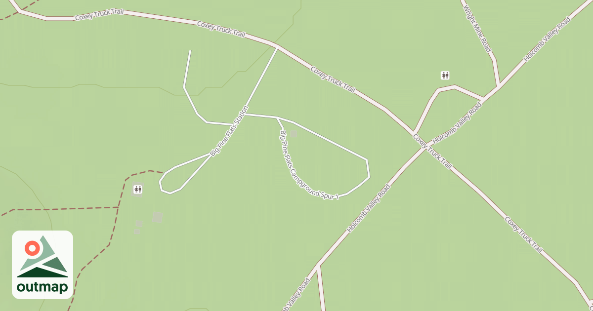 Map of BIG PINE FLATS CG SPUR 1