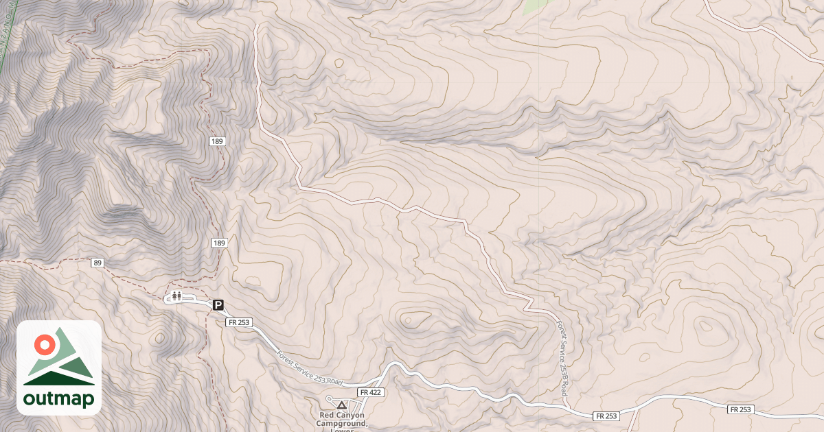 Map of USFS National Forest System Roads {C77DE29D-63DF-4A79-B3A7-546181EF7895}