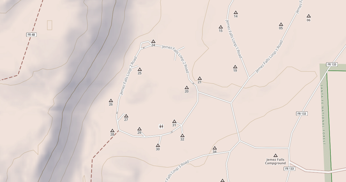 Map preview of JEMEZ FALLS LOOP 2