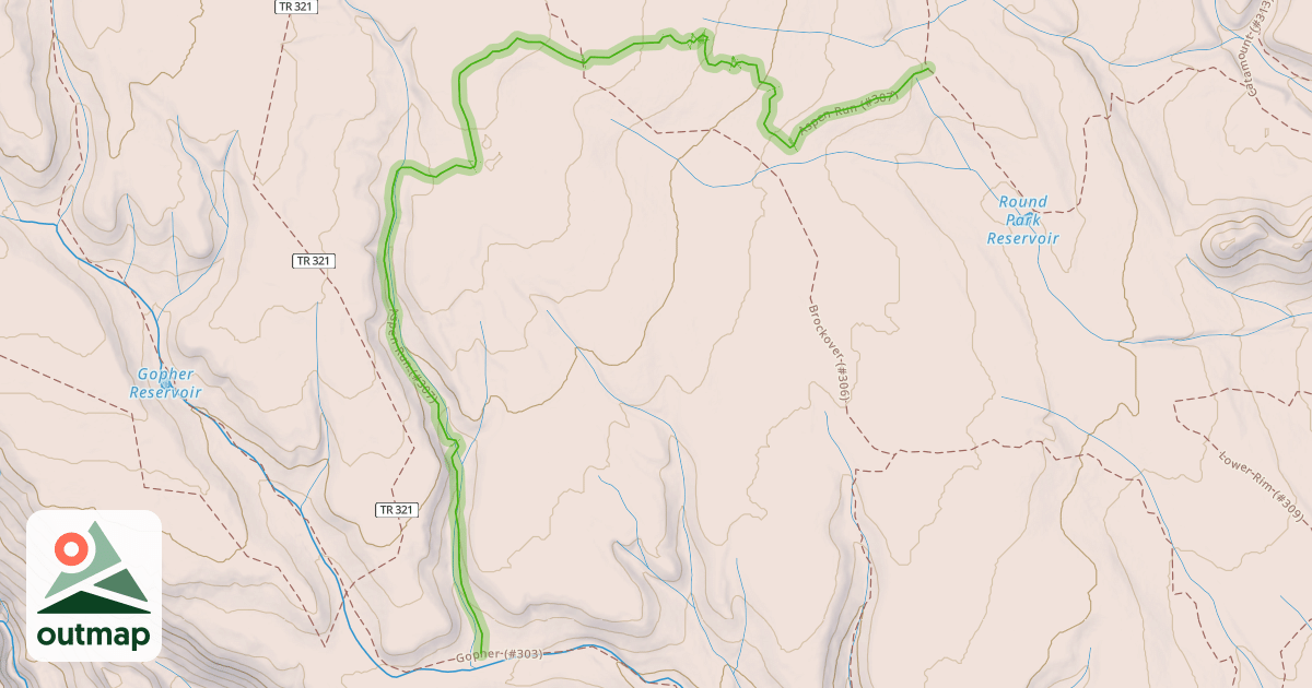 Map of Aspen Run Trail