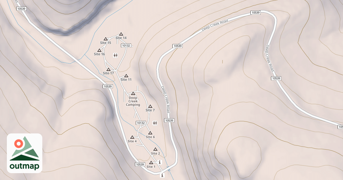 Map of DEEP CREEK