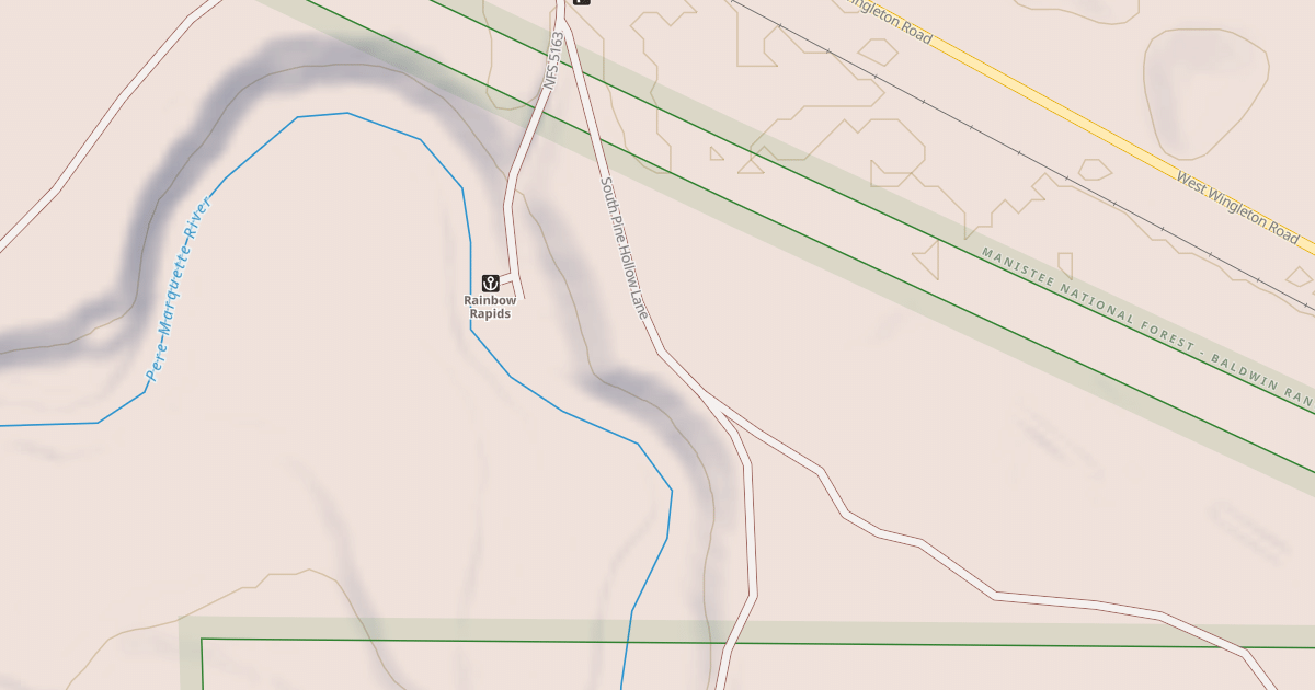 Map preview of RAINBOW RAPIDS ACCESS