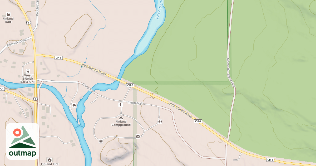 Map of Moose Run Trail
