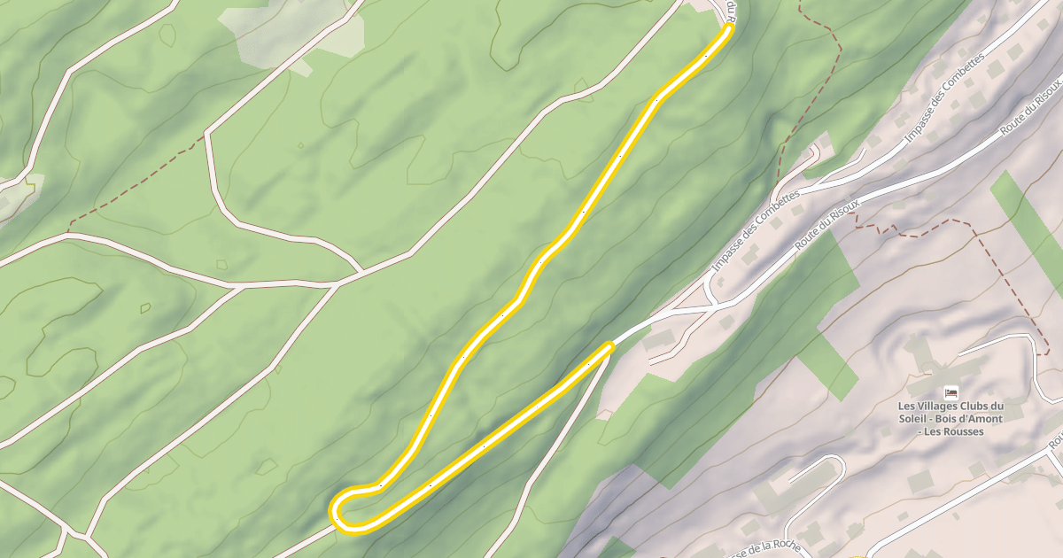 Map preview of Route du Risoux