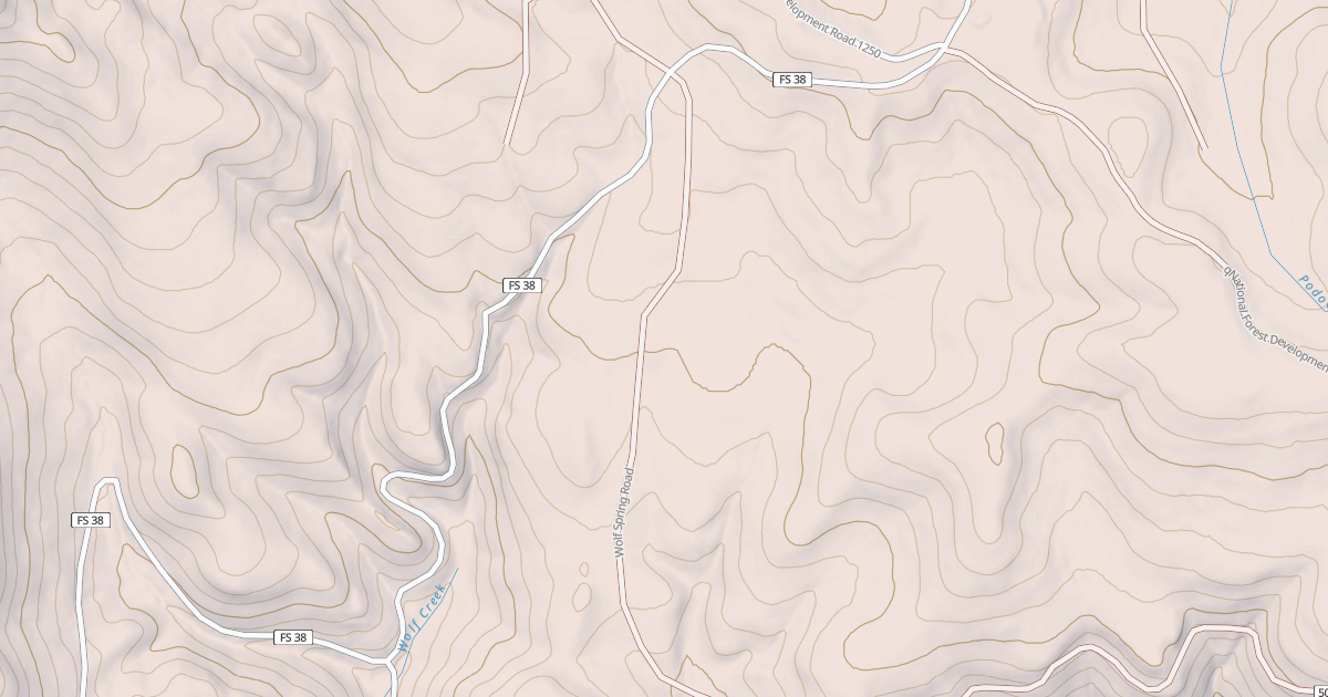 Map preview of USFS Motor Vehicle Use Map Roads {C23731E1-5B21-4309-A9C3-FF0FF60B1F4E}