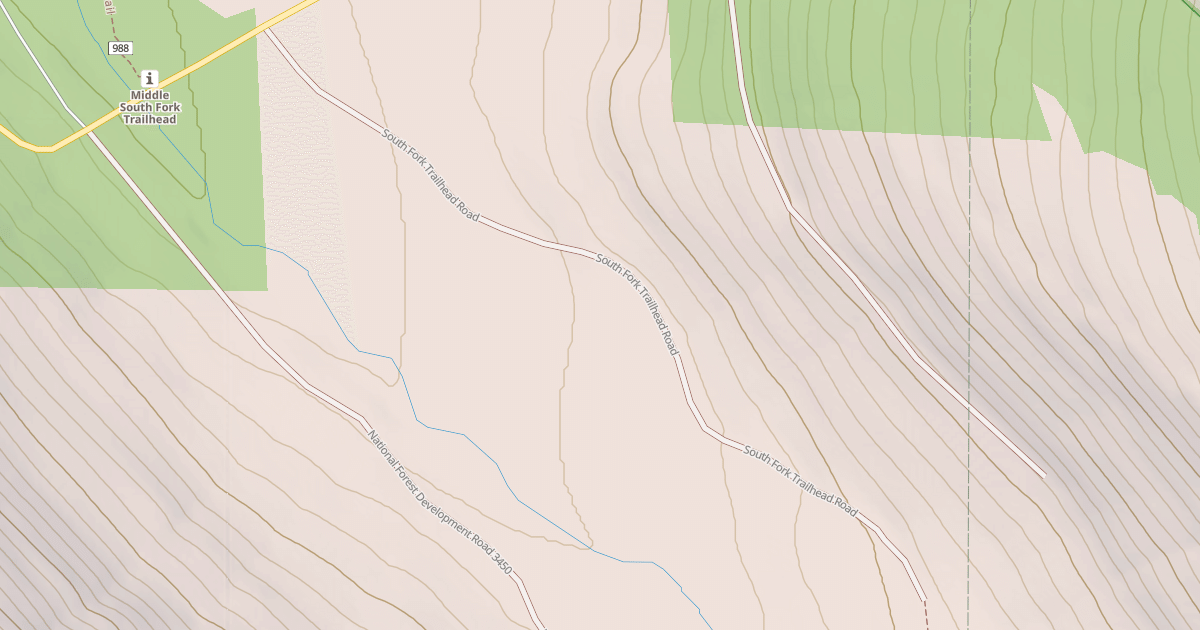 Map preview of SOUTH FORK TRAILHEAD