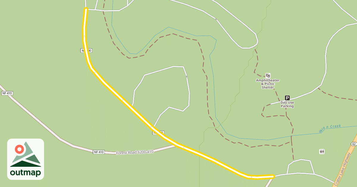 Map of Union Creek Campground Road