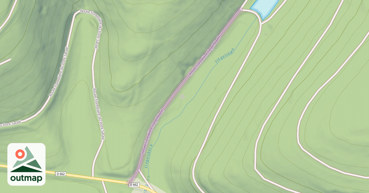 Map of Route Forestière Flegelsbach