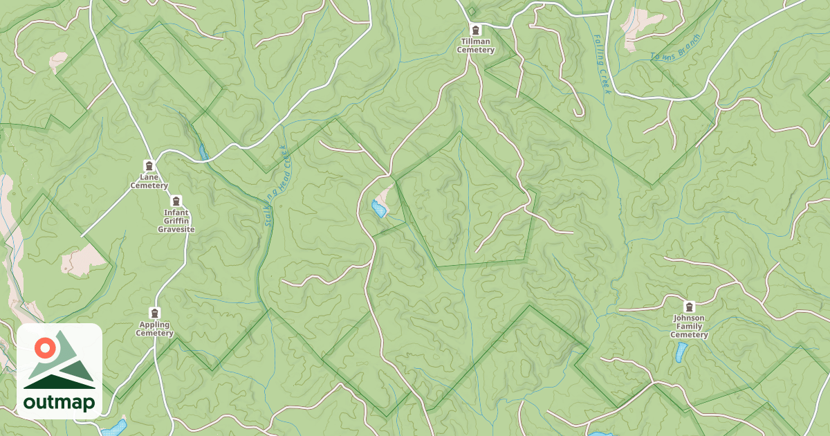 Map of L. FALLING CK.