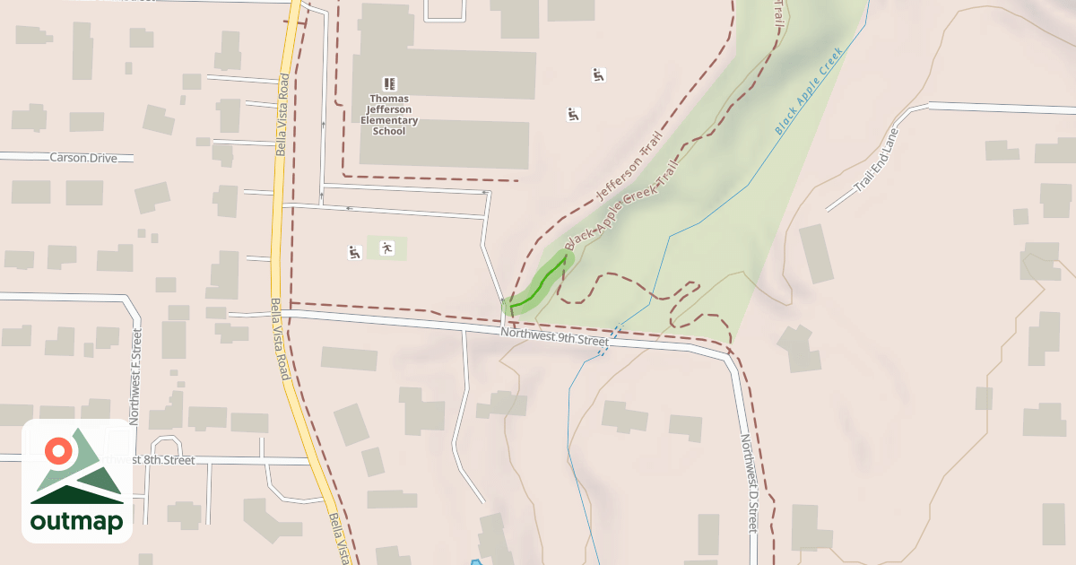 Map of Black Apple Creek Trail Access