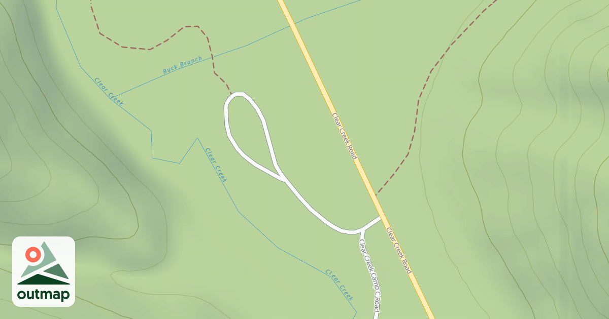 Map of CLEAR CREEK CAMPGROUND RD
