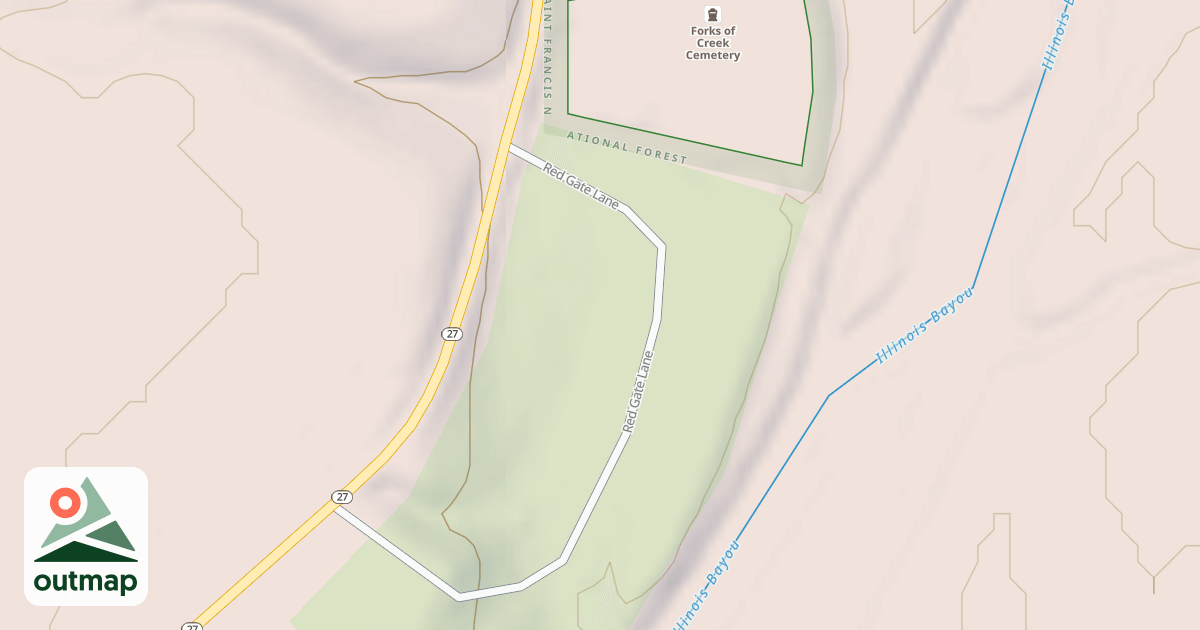 Map of BAYOU BLUFF - DAY USE
