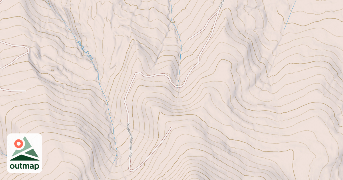 Map of DEADMAN MOUNTAIN