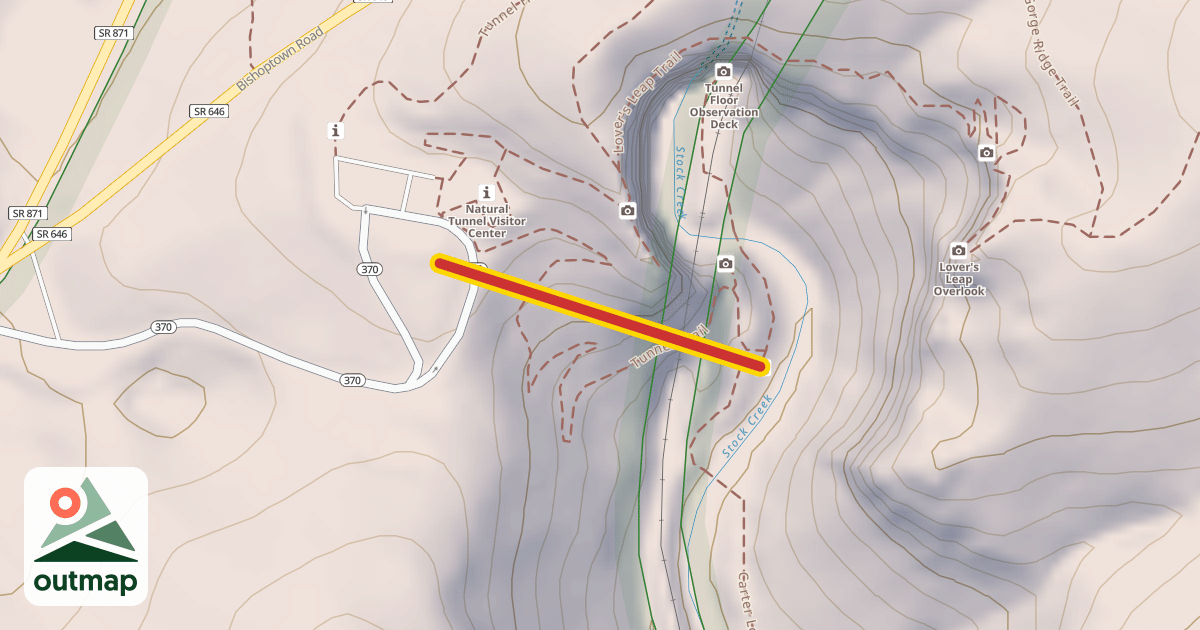 Map of Natural Tunnel Chairlift