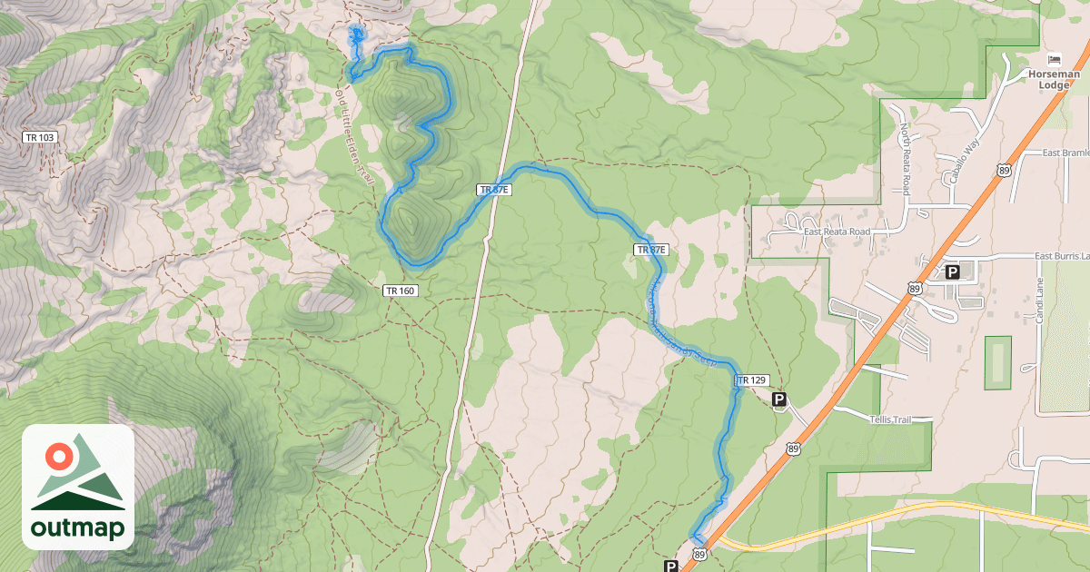 Map of Arizona Trail-Mount Elden
