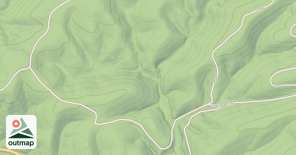 Map of South Pedlar