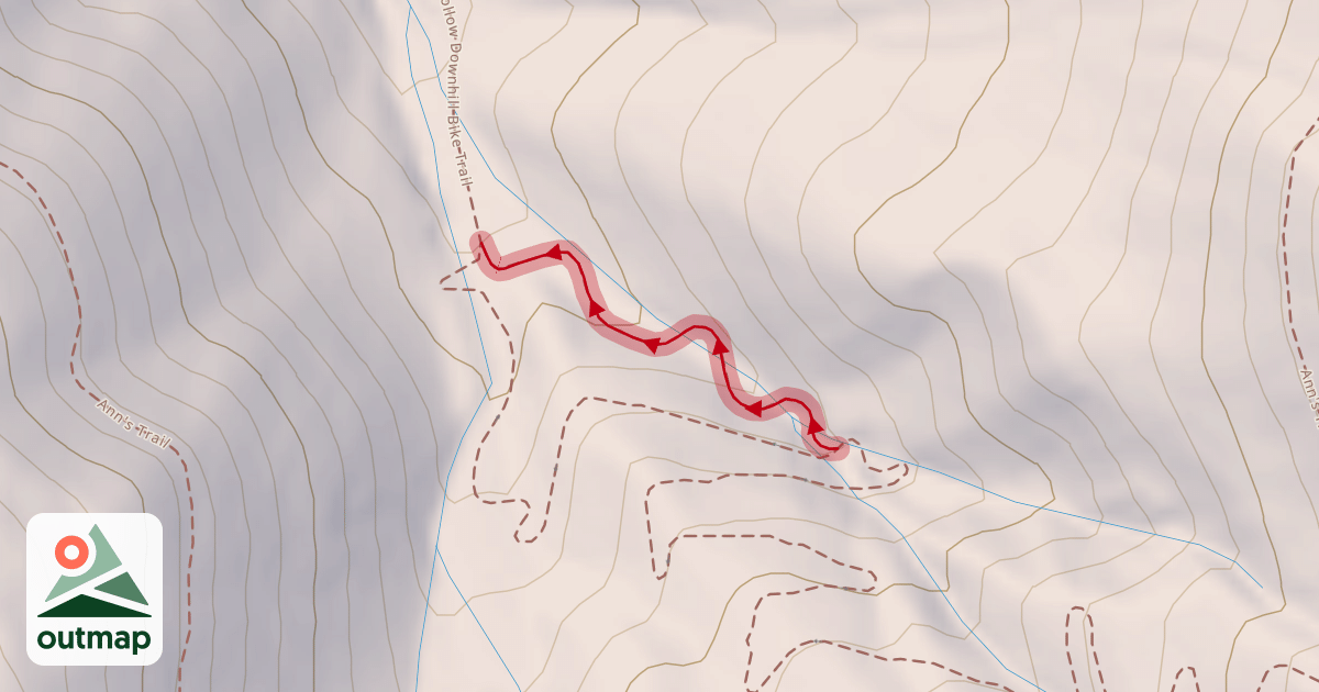 Map of Lower Maple Hollow Expert Line