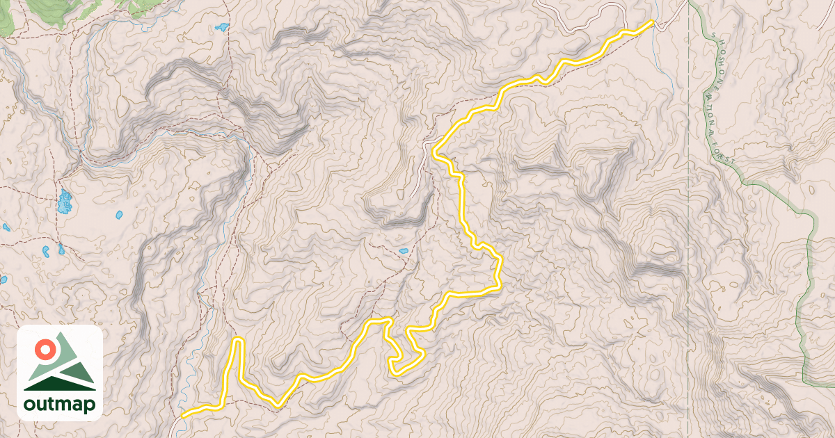Map of North Fork Fish Creek Snowmobile Trail