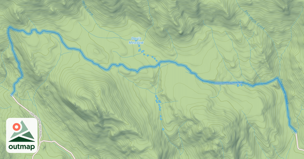 Map of Davis Meadow Trail