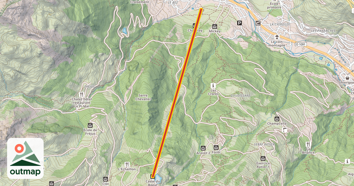 Map of Casse du Boeuf