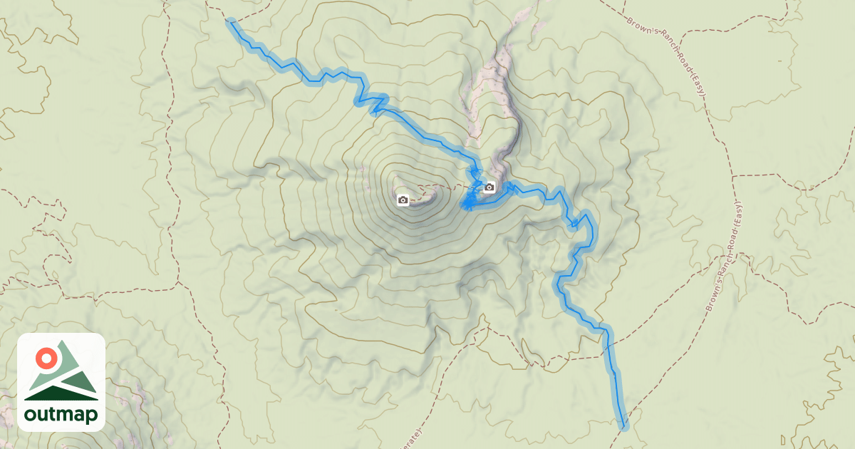 Map of Brown's Mountain Trail