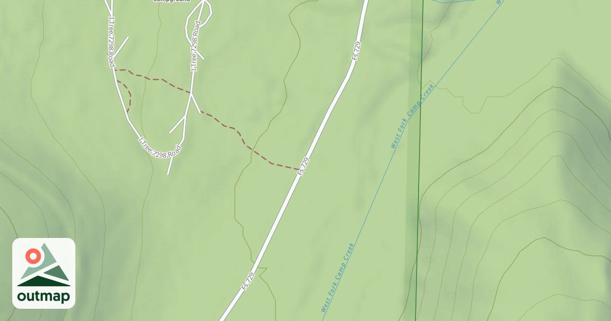 Map of (FDR) WEST FORK CAMP CREEK
