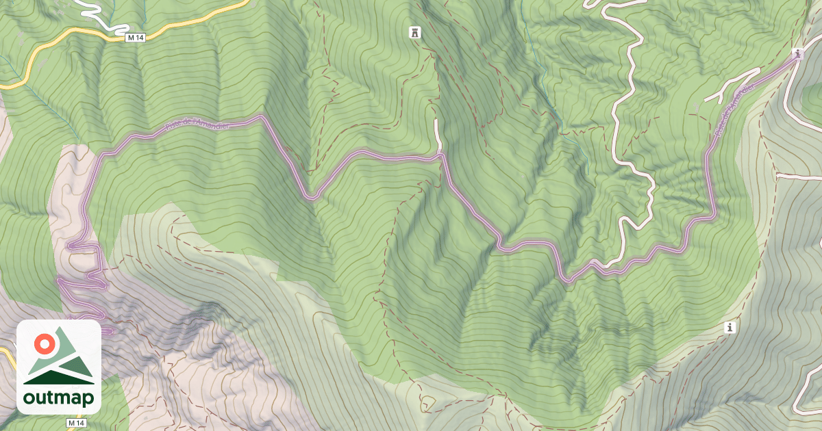 Map of Piste de l'Amandier
