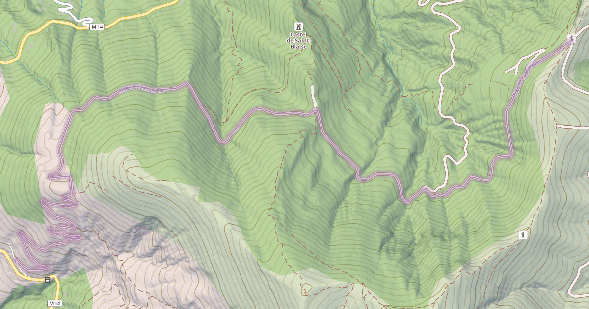 Map preview of Piste de l'Amandier