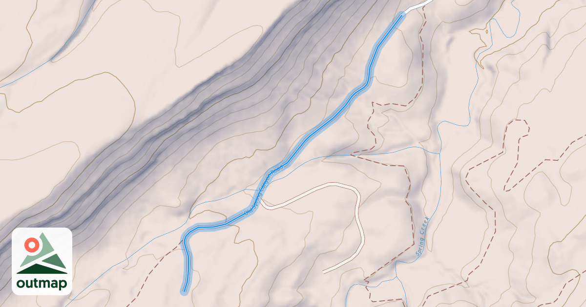 Map of Old Spring Canyon Road