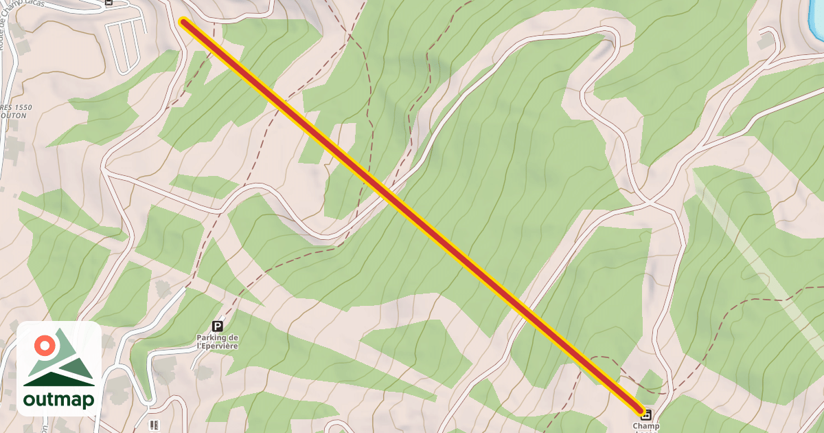 Map of Champ Lacas
