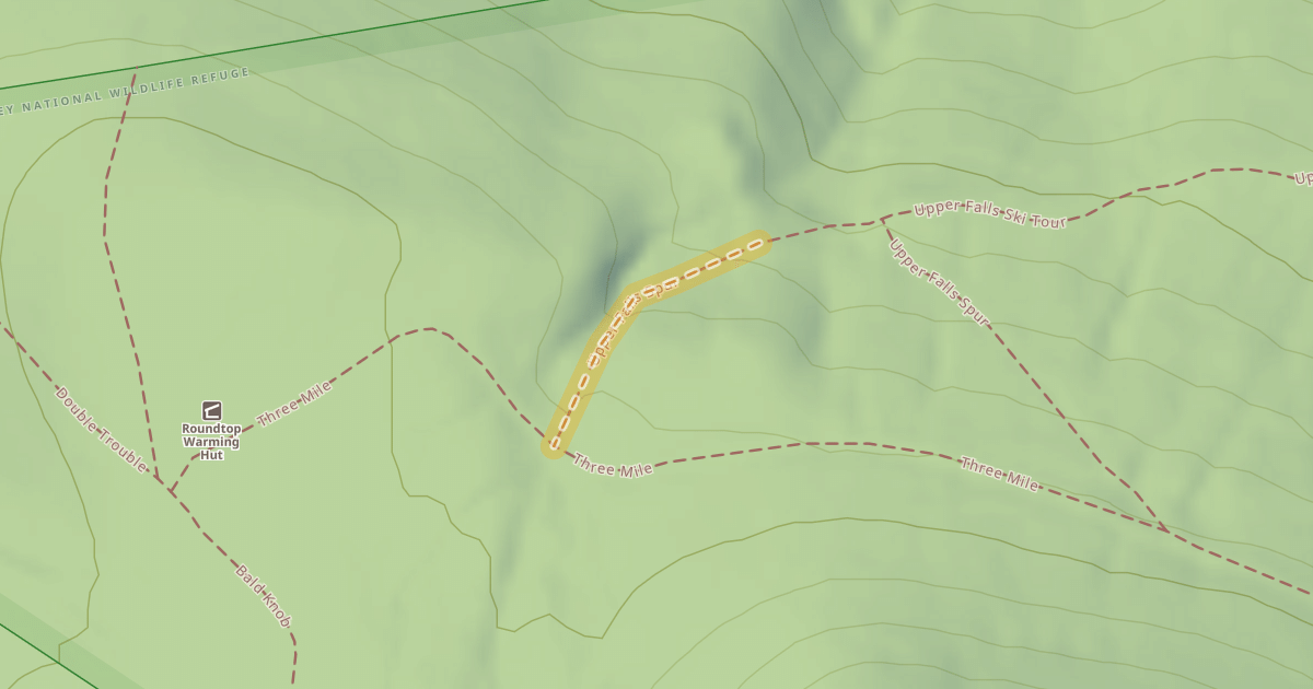 Map preview of Upper Falls Spur