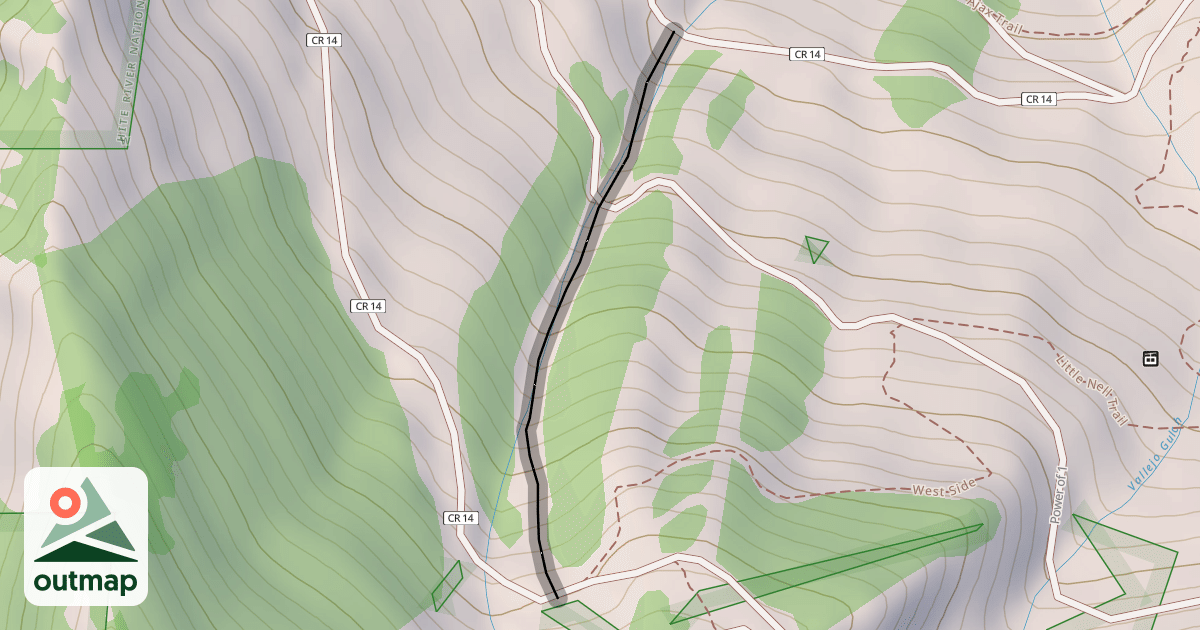 Map of Corkscrew Gully