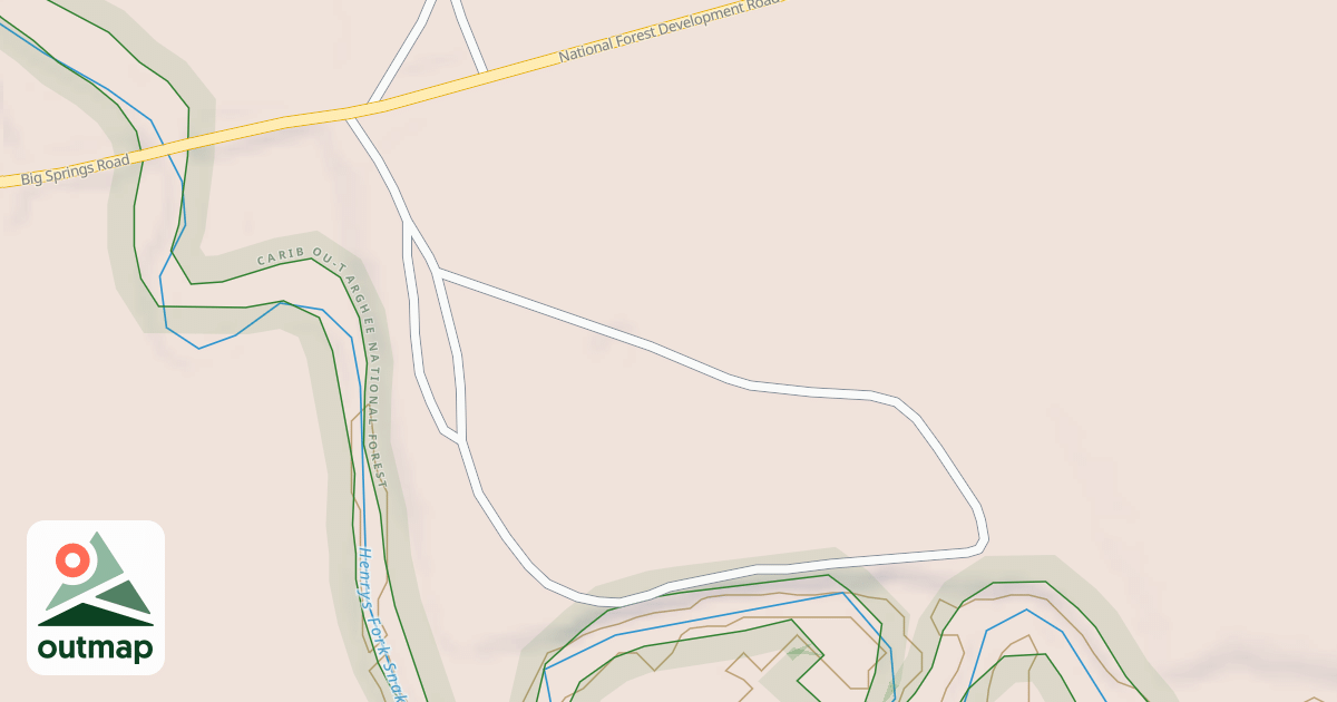 Map of HENRYS LAKE OUTLET LOOP
