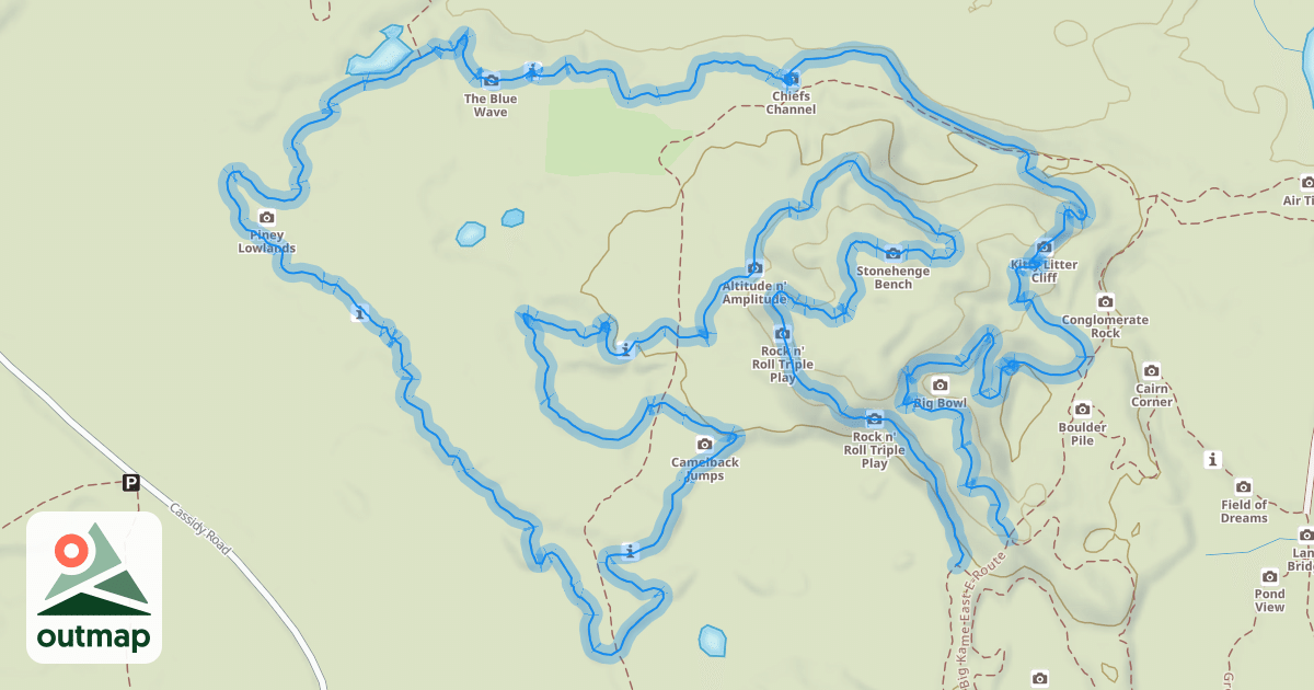 Map of Big Kame Loop