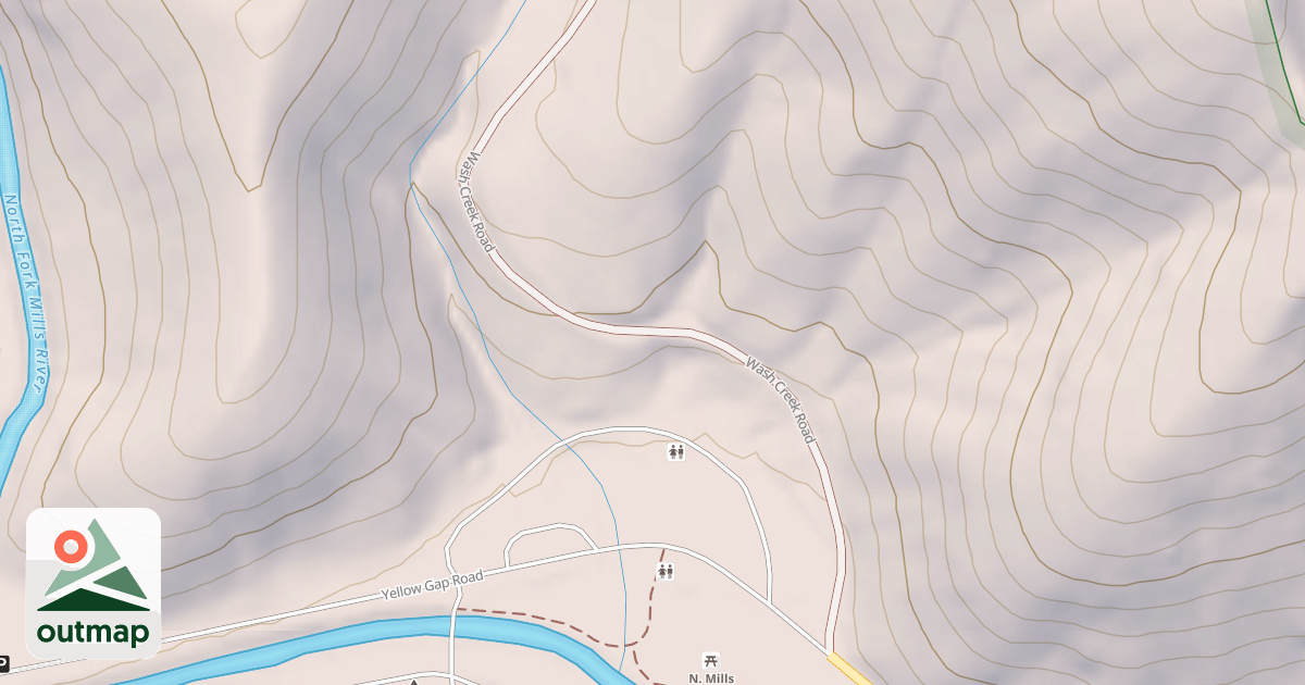 Map of WASH CREEK