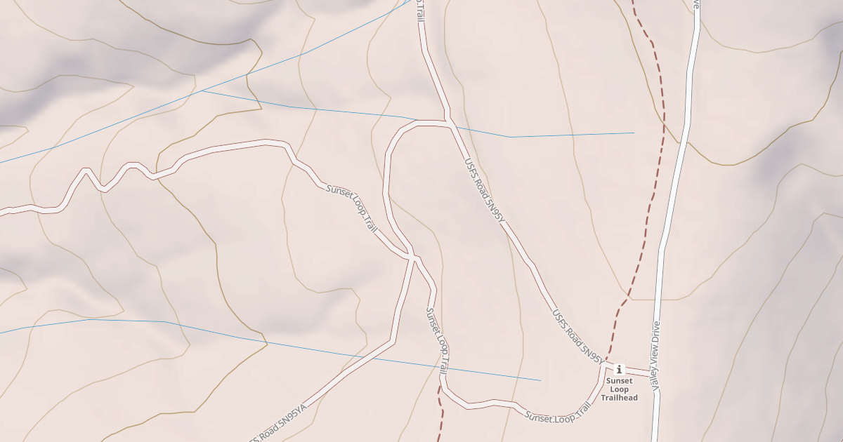 Map preview of USFS Motor Vehicle Use Map Roads {86406986-F3B5-426F-9740-BAE8394974F7}