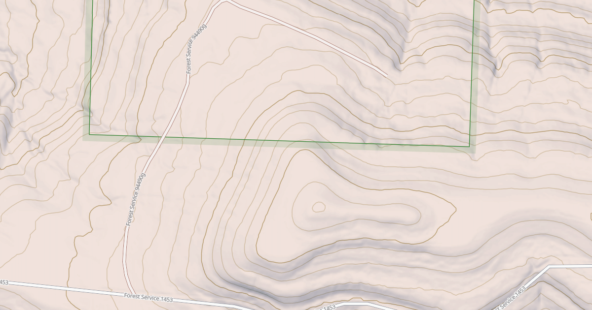 Map preview of USFS Motor Vehicle Use Map Roads {6B188AE1-A817-4085-819B-E3BF06FF8F03}