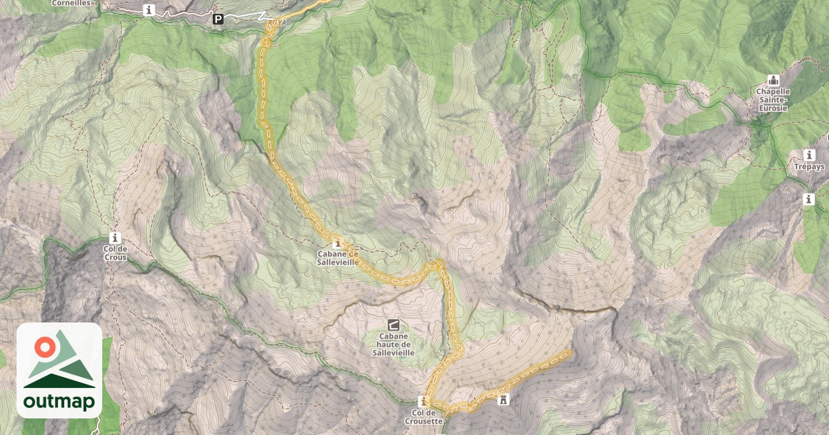 Map of Mont Mounier — Roya
