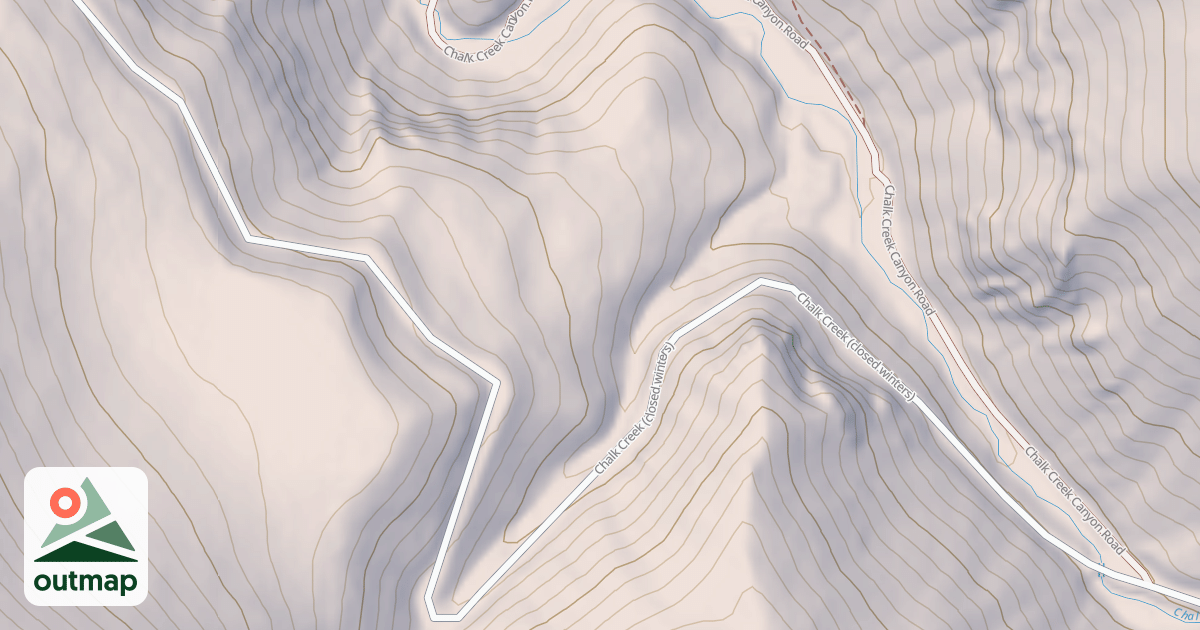 Map of Chalk Creek Canyon
