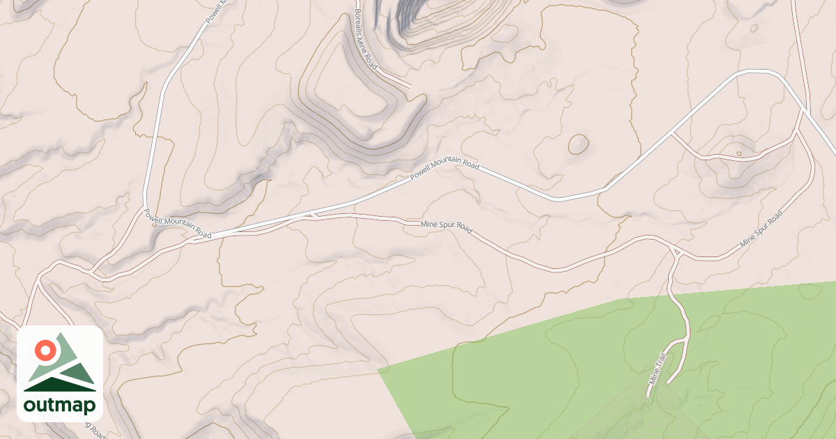 Map of MINE SPUR ROAD
