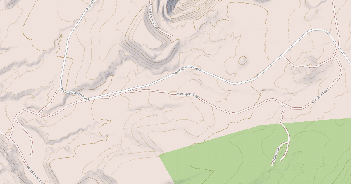 Map preview of MINE SPUR ROAD