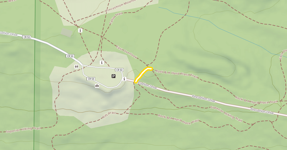 Map preview of Rock & A Hard Place Trail