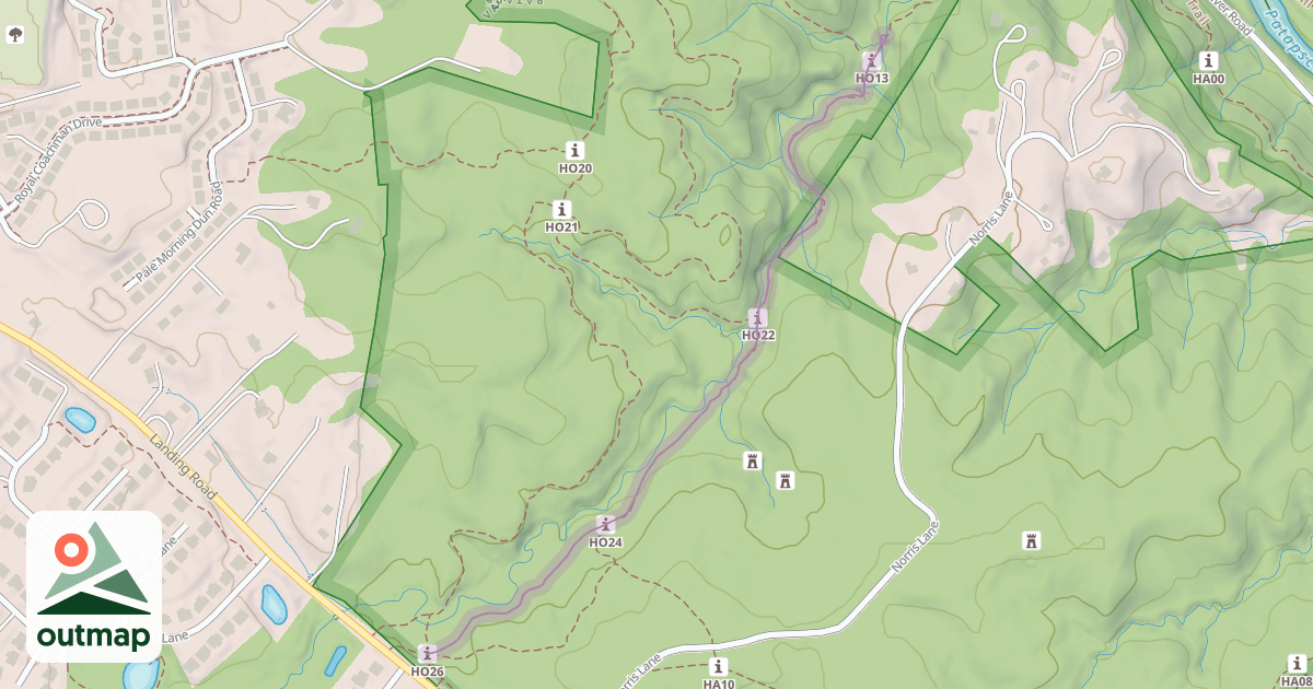 Map of Cascade Falls Trail