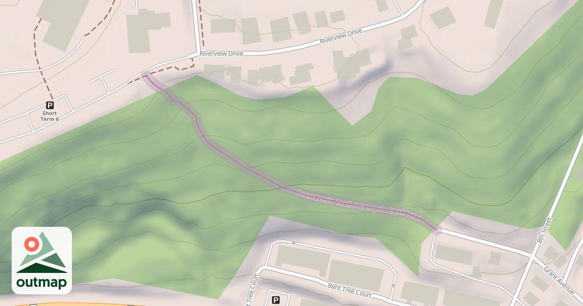 Map of President’s Trail / Campus Connector