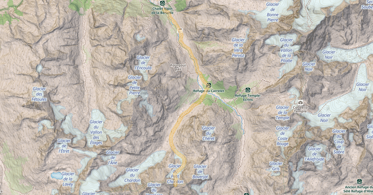 Map preview of Col du Chardon — La Bérarde