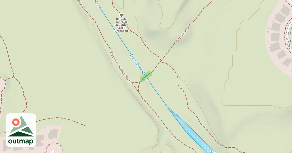 Map of Strand Trail Creek Crossing